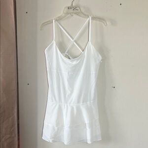 Chic White Strappy Camisole Dress